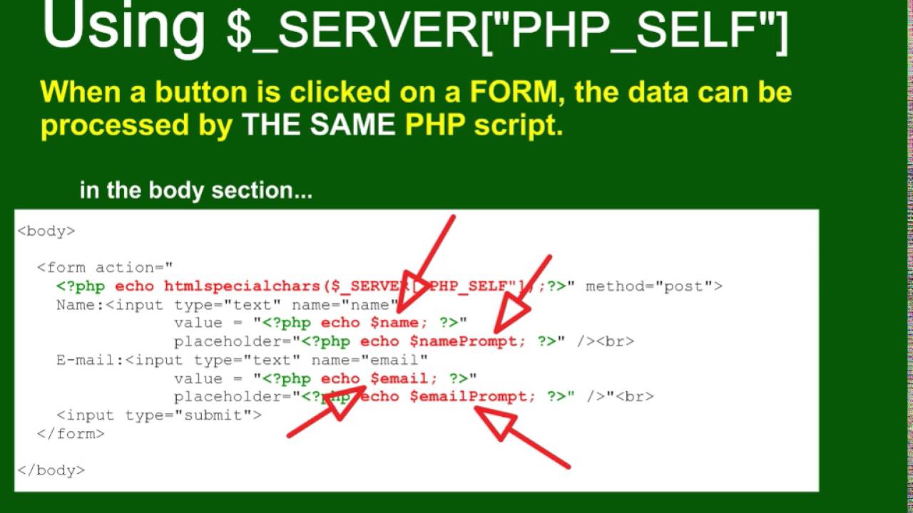 Sử dụng PHP: $ _SERVER [\