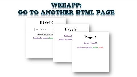 Apps Script - WebApp | Go To Another HTML Page In The Same Apps Script Project (Part 1)