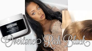 OVERTONE rich black review + demo | root touch up
