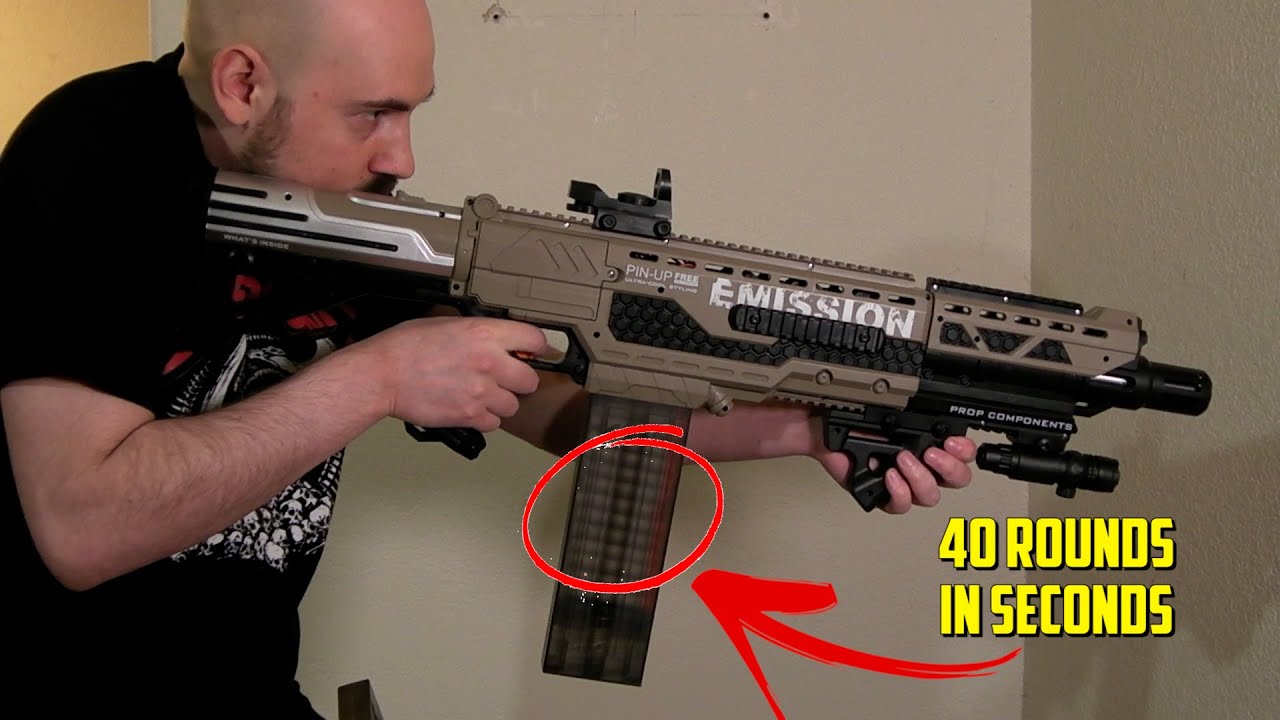 V6 ナーフ銃 V6 Nerf Gun Review (INSANE Rate Of Fire) - YouTube