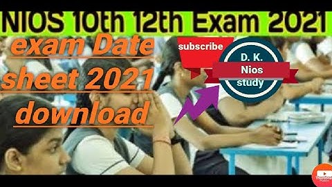 #Niosexam Nios October exam date sheet declared 2021 (jan-feb 2021)