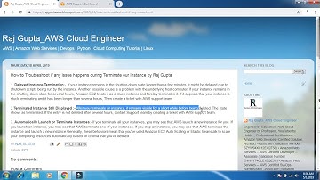 How To Troubleshoot If Any Issue Happens During Terminate Our Instance | AWS in English | Raj Gupta