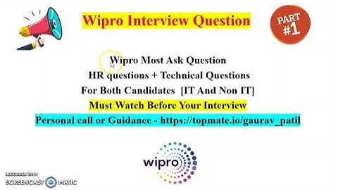 Wipro Most Ask HR, Behavioral Question | Tips and Tricks | Wipro interview | Free resource | Part-1