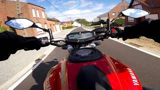 YAMAHA MT-07 Akrapovic Titanium SUPERVIEW chestcam