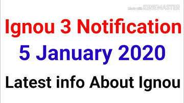 Ignou 3 Important Notification 2020 | Ignou Assignment Status 2019 | Ignou New Online Programs