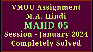 VMOU MAHD 05 Assignment 2024 July 2023 & January 2024 VMOU MA Hindi Solved Assignment 2024 (2023-24)