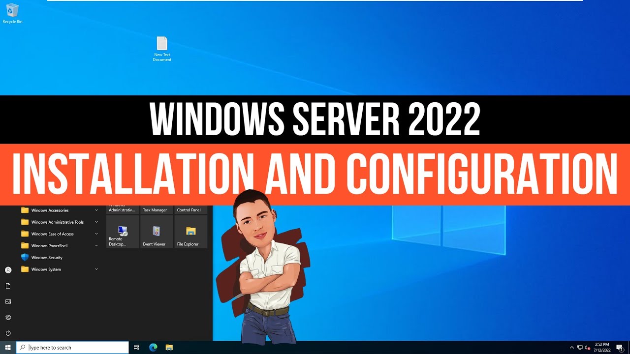 Windows Server 2022 installation and configuration - YouTube