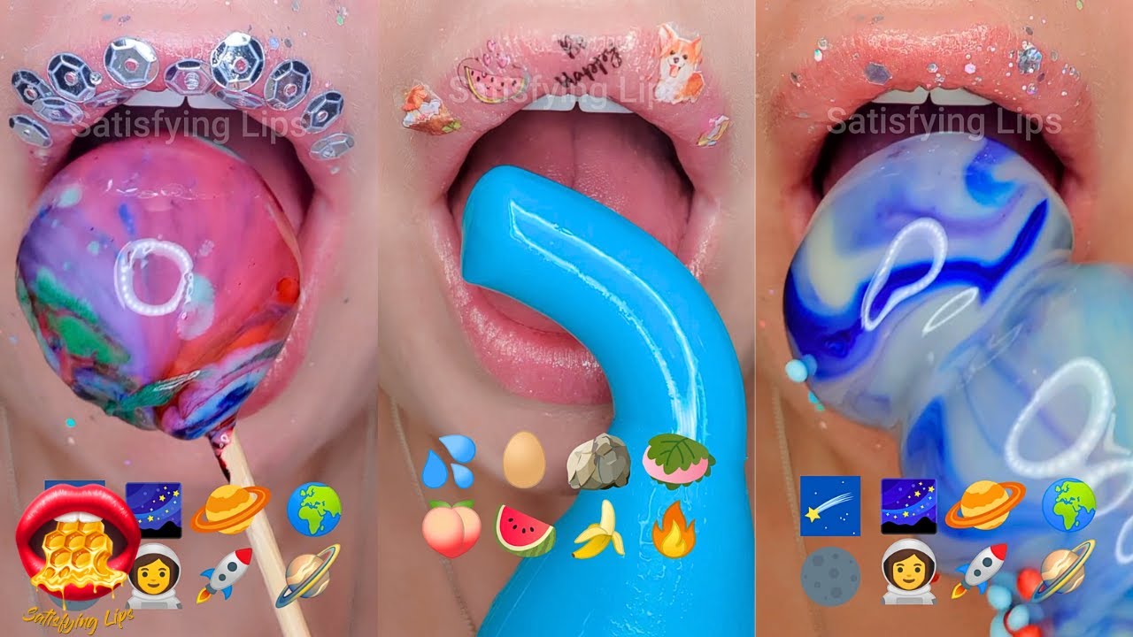 Satisfying ASMR Eating EMOJI FOOD CHALLENGE Mukbang Compilation 먹방 ...