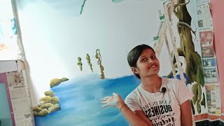 best nature Wall painting #nature_waterfalls #nature_photo #artist_debonita_nandi #room_decoration