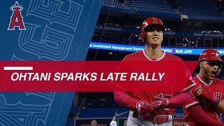 Shohei Ohtani sparks Angels' 9th-inning rally vs. Blue Jays