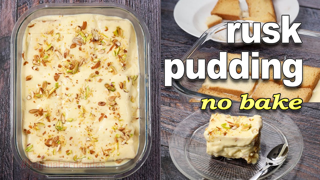 Rusk Custard Pudding | Condensed Milk Dessert | No Bake Layered Dessert Recipe