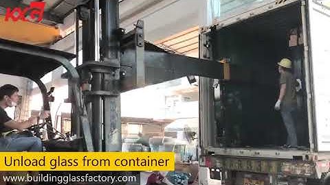 Kunxing Glass ---- Unload glass from container