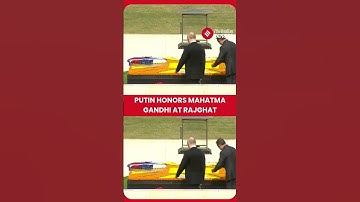 Putin pays homage to Mahatma Gandhi at Rajghat, laying a wreath #putininindia #putinindiavisit
