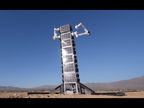 The ground demonstration video of communication tower construction using multiple GITAI robots