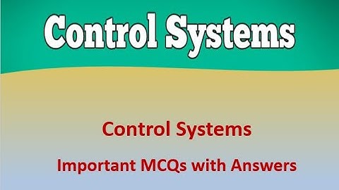 Control Systems Important MCQs with Answers l Control Systems l Part 6