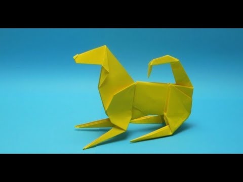 How to make a dog out of paper. Origami dog