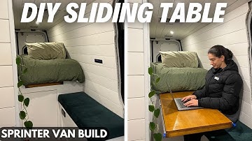 How To Build a Sliding Camper Van Table - EP28 Van Build