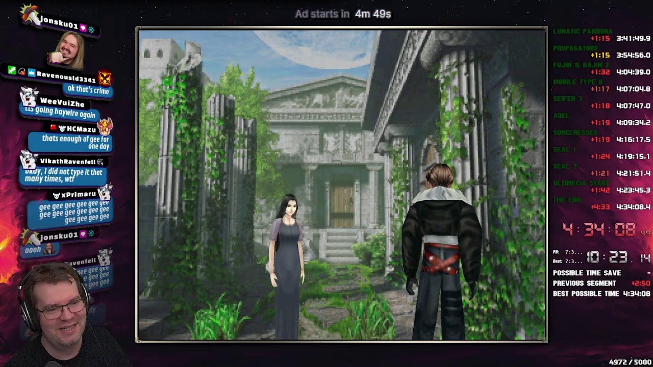 Final Fantasy 8 speedrun with the cutscene remover (Practice for the full run again)