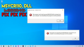 How to fix MSVCR110.dll missing error/ dll error problem fix in any windows
