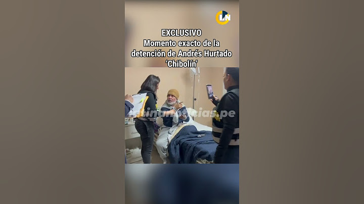 Momento exacto de la detención de Andrés Hurtado 'Chibolín' en una clínica de San Borja