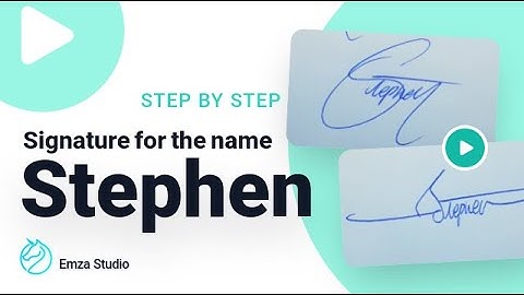 Signature for the name Stephen