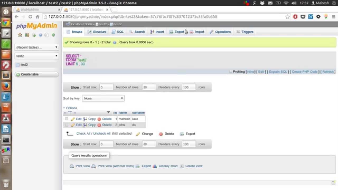 PhpMyAdmin Tutorial for Beginners - YouTube