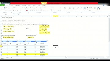 METODE Gauss Seidel Microsoft Excel METODE NUMERIK