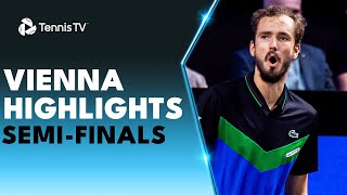 Medvedev Battles Tsitsipas; Sinner Faces Rublev | Vienna 2023 Semi-Final Highlights