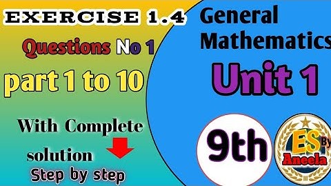 2022 General Maths Class 9 Chapter 1 Exercise 1.4 Q1to10|How to Simplify Quantities|Ai Maths Teacher