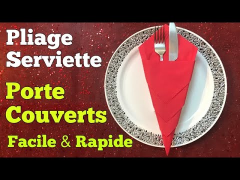 Pliage de serviette range-couverts