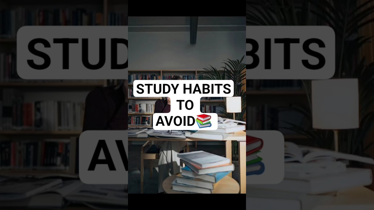 AVOID these STUDY habits🚫📚 