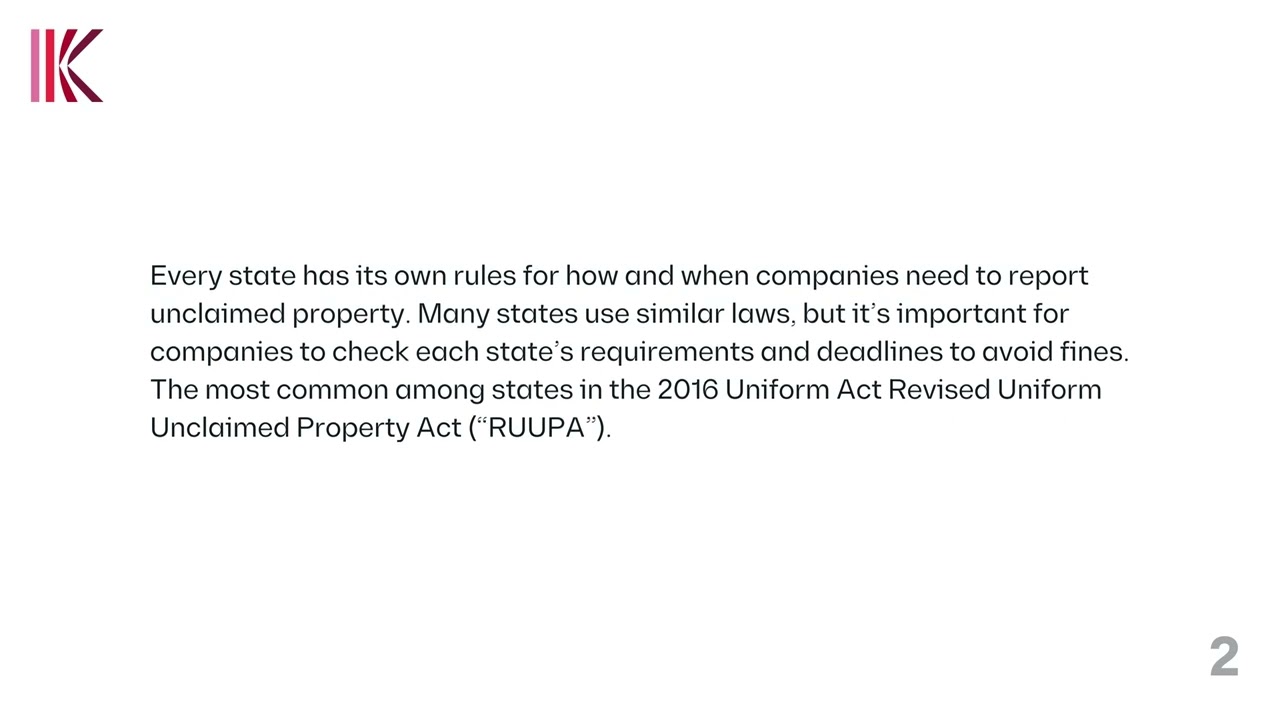 6 Key Takeaways | Update on Significant Unclaimed Property Issues 1