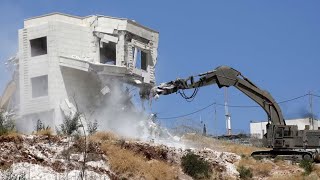 Demolition Building POWERFUL Excavator Operator , Destroy Building And Construction Compilation