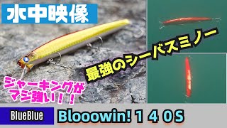 【水中映像】ブローウィン140Sはめちゃくちゃ釣れるシーバスミノー【BlueBlue】