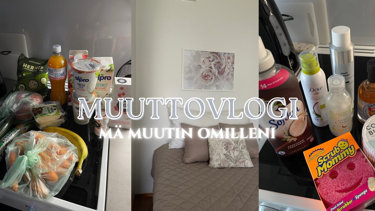 MUUTTOVLOGI | muutin omilleni & mitä ostan ruokakaupasta