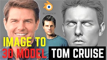 Facebuilder Blender Tutorial | Tom Cruise 3D Model | Image to 3D Model | Blender Tutorial