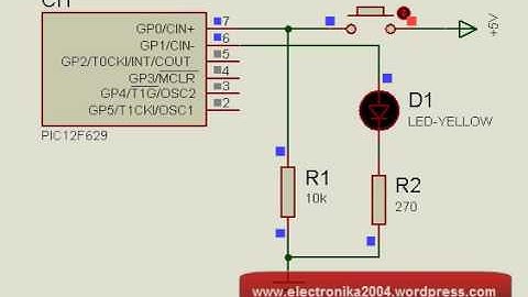 Encendido y apagado de un LED con un pulsador