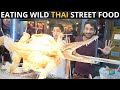 Thai street food in bangkok  khaosan road night food market tour  thailand nightlife travel vlog