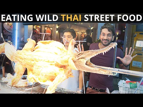 THAI STREET FOOD in Bangkok | Khaosan Road Night Food Market Tour | Thailand Nightlife Travel vlog