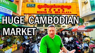 Boeng Trabek Plaza Market Tour - Fresh Cambodian Food near the Russian Market!
