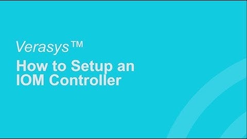 How to setup an IOM controller