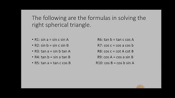 Solving Oblique Spherical Triangle