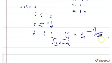 If an object of 7 cm height is placed at a distance of 12 cm from a convex lens of focal length 8 cm