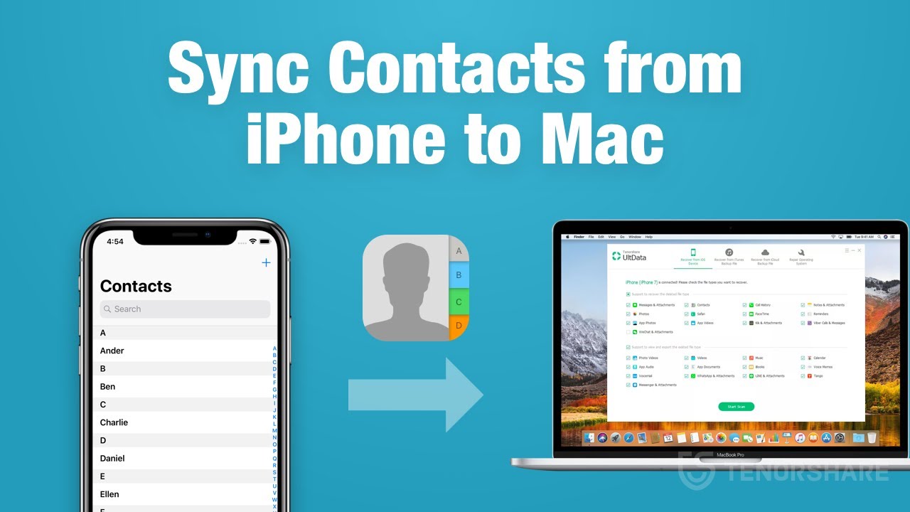 How to Sync Contacts from iPhone to Mac without iTunes or iCloud 2020