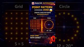 AutoCAD 1 Minute Hack – Point Pattern Automation #shorts #shortsfeed #autocad #autocadtips