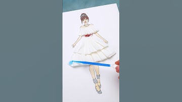 DIY Vintage Tissue Dress for a Paper Doll 💃✨ #artandcraft
