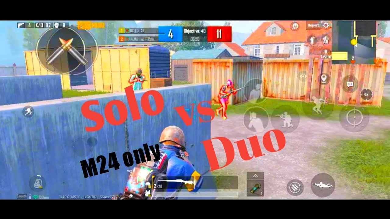 Solo vs Duo | TDM MATCH | M24 ONLY | Pubg mobile - YouTube
