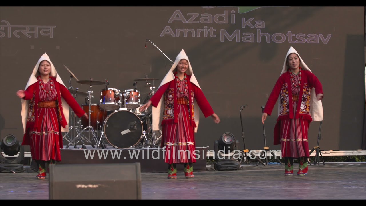 Monpa tribal from Arunachal Pradesh perform gracefully during 75th Azadi Ka Amrit Mahotsav