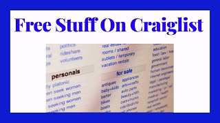 Freebies On Craiglist Craiglist