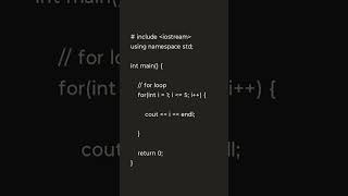 C++ Program: Use for Loop | #C++language #shorts #youtubeshorts